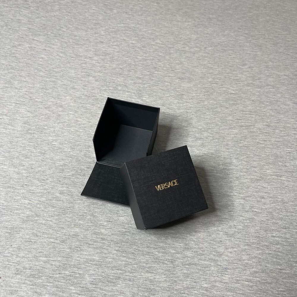 Versace Black 3.5” x 3.5” Jewelry Necklace, Watch & Bracelet Gift Box